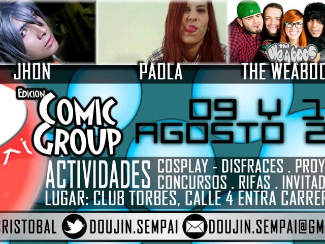 Doujin Sempai 5, Edición Comic Group 9 y 10 de Agosto (Tariba, estado Tachira, Venezuela) Noticias
